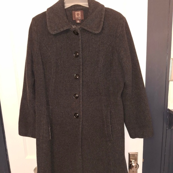 Jackets & Blazers - Ann Klein Black Wool/polyester/cashmere coat